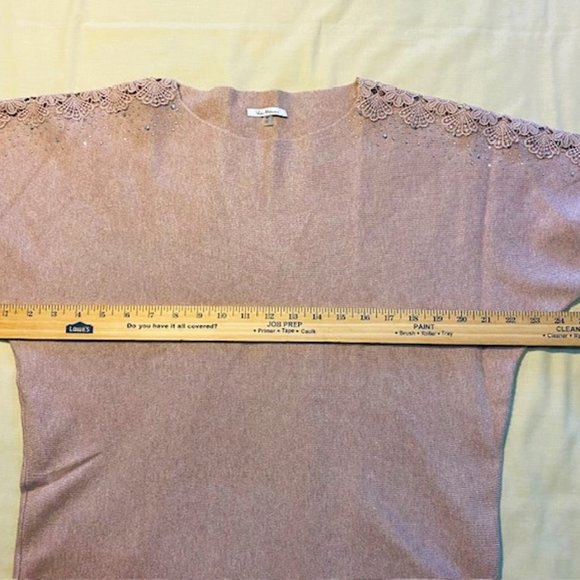 Vince Milano Jersey Ladies M Pink with sparkle pattern down sleeves - Picture 7 of 9